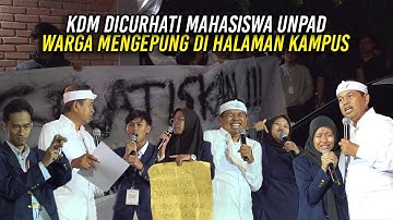 KDM DICURHATI MAHASISWA UNPAD | WARGA MENGEPUNG DI HALAMAN KAMPUS