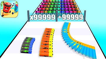 Battery Run 3D, Roof Rails, Number Masters, Cube Surfer...All Levels Gameplay Satisfying Mobile Game