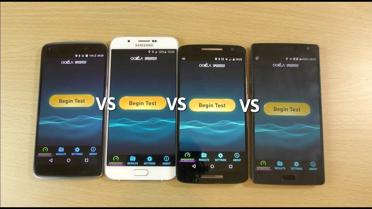 OnePlus Two VS Moto X Play VS Galaxy A8 VS Idol 3 - Internet Speed Test!