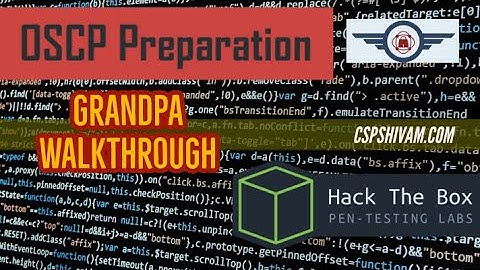 HTB Grandpa walkthrough - OSCP Preparation