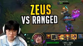 Picking Ranged Top Laners vs T1 Zeus - Best of LoL Stream Highlights (Translated)
