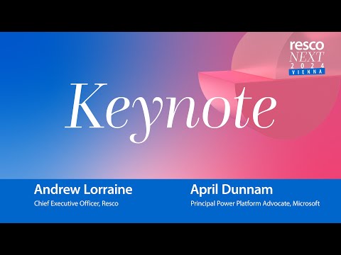 Resco Next 2024 Keynote speech by CEO Andrew Lorraine