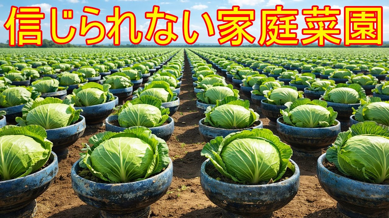 捨てる前に再利用！水ボトルで育つ家庭菜園キャベツ