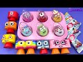Satisfying Video Numberblocks | How to Make Rainbow Mixing Lollipop in 6 Eggs Numberblocks Labubu