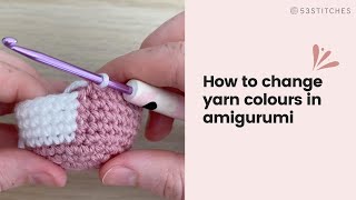 How to change colours in crochet in the round