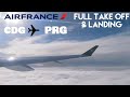 Full Takeoff &amp; Landing, Air France Airbus A220-300, CDG - PRG
