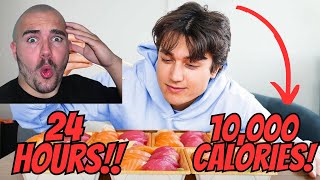 EATING 10,000 CALORIES IN 24 HOURS FOOD CHALLENGE!!