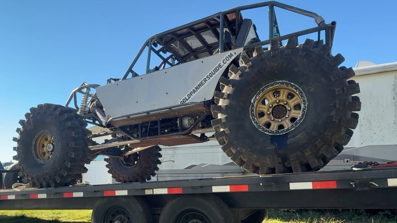 Fixing the spool in the buggy. 