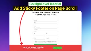 Add Scrolling Sticky Footer on Your GoHighLevel Page
