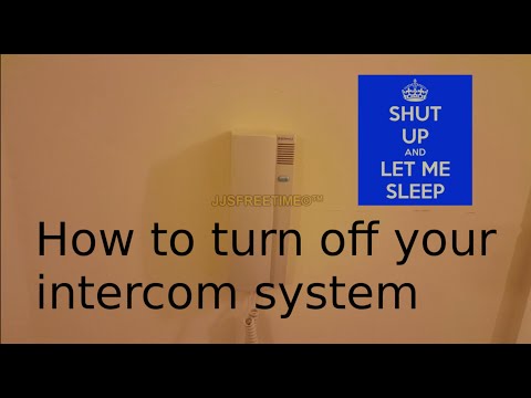 Video: How To Turn Off The Intercom