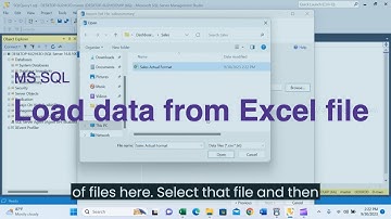 How to load data from Excel csv file to SQL table?