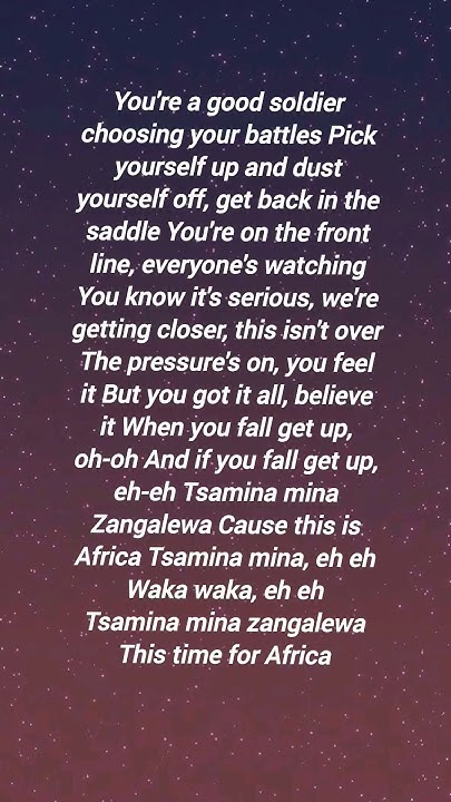 Waka Waka (This Time for Africa)-Shakira lyrics #youtubeshorts #
