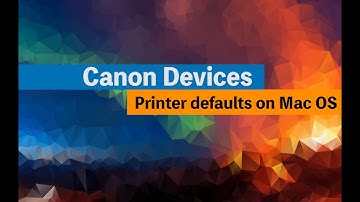 How to set printer defaults for a Canon on a Mac CUPS