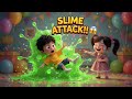 The Slime Took Over Our House 😱#LuckyAndMona #KidsCartoon #SlimeChallenge #FunnyAnimation