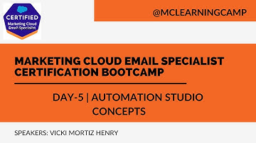 MC Email Specialist Bootcamp 2022 Day5: Automation Studio Concepts