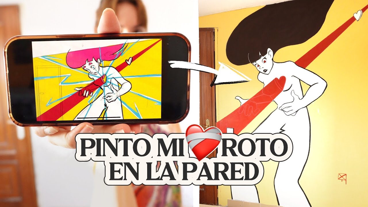 Pinto un mural sobre mi CORAZÓN ROTO ❤️‍🩹
