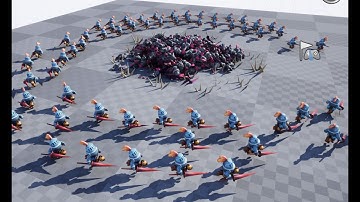 Cartoon Knights to Unreal Engine (Houdini Crowd Project exported to UE5)