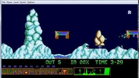 Lemmini - Lemmings Custom Level - Children And Lemmings First!