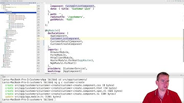 Building a Angular4+ Web App | S4P79 | Create and setup routing to the new CreateCustomerComponent