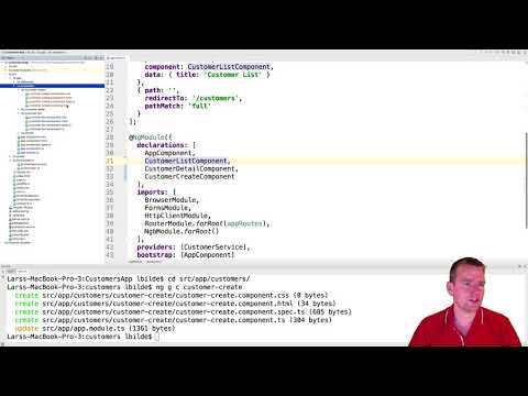 Building a Angular4+ Web App | S4P79 | Create and setup routing to the new CreateCustomerComponent