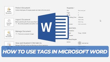 How to Use Tags in Microsoft Word