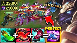 WHEN NASUS STACKS PERFECTLY FOR 25 MINUTES STRAIGHT (EASY 1V5 PENTAKILL)