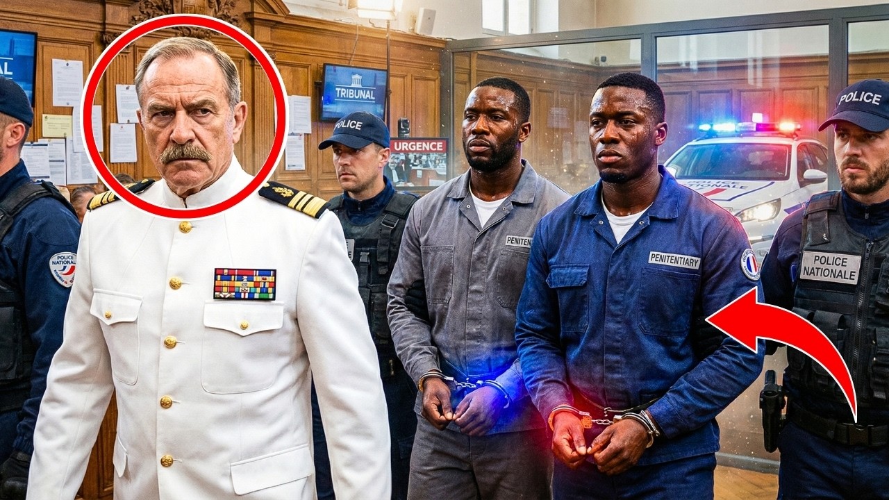 Un Flic Corrompu Arrête Deux Commandos Marine Noirs, Et Panique Quand Leur Amiral Entre Au Tribunal.