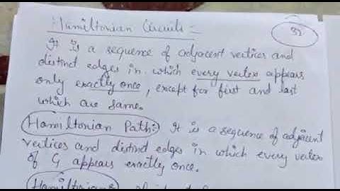 Graph theory lecture 6 Hamiltonian circuit