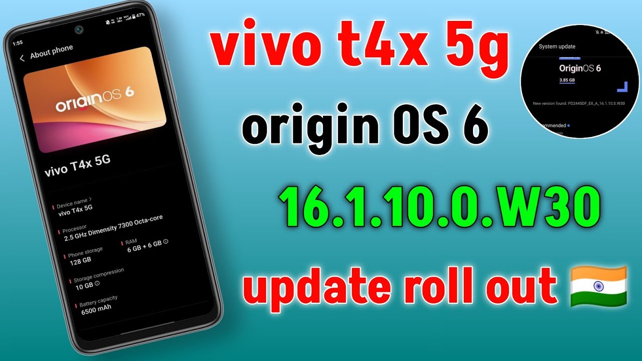 Vivo t4x 5g finally origin OS 6 android 16 update roll out for India today 🔥 