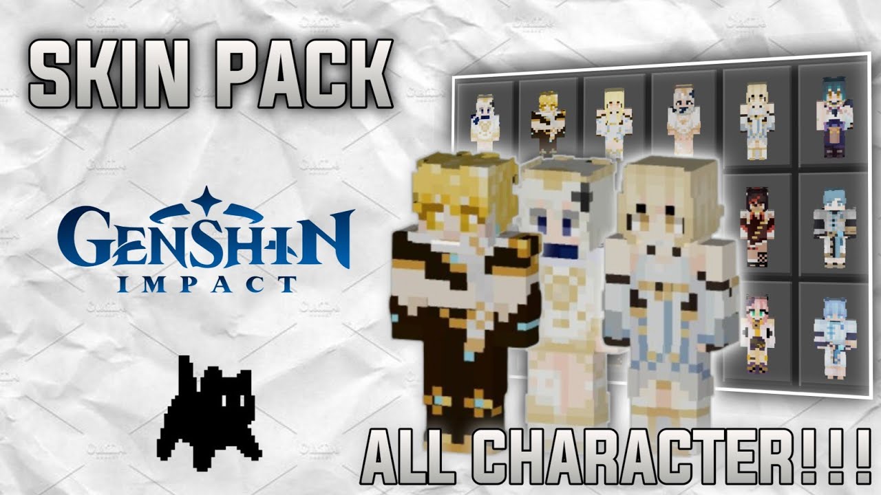 SKIN PACK CHARACTER GENSHIN IMPACT!! | ALL CHARACTER 🔥| MINECRAFT SKIN ...