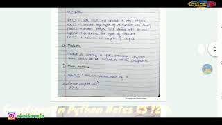 Working With Function In Python Hand Written Notes - Computer Science Class 12th |CS Free 12th Notes