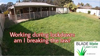 MOWING a clients yard during LOCKDOWN Tall grass cutting Australia