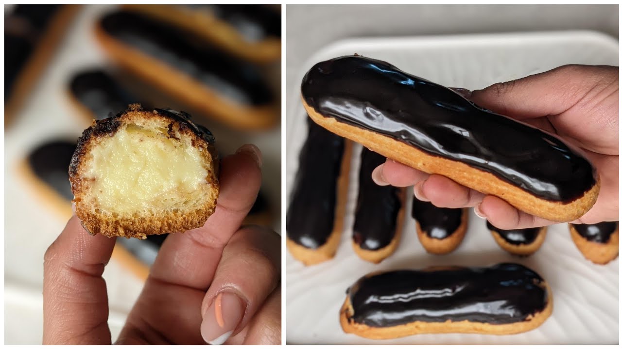 أطيب إكلير ( كريم باف ) و جميع اسرار عجينة الشو و حشوة الكاستر