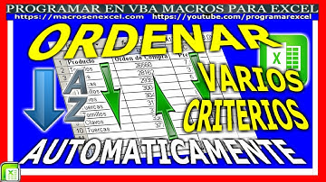 62 ❤️ Como ORDENAR AUTOMATICAMENTE al 🔥 INGRESAR Datos por VARIOS CRITERIOS en EXCEL VBA