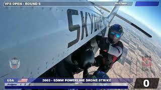 Detalles SDMW Powerline Drone Strike - Vertical Formation Skydiving - 2025 USPA National Championships Guía