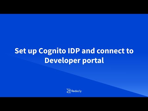 Set up Cognito and access controls for a Developer portal