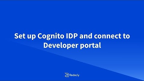 Set up Cognito and access controls for a Developer portal