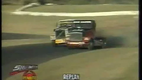 Rodney Crick & Ron Salter Truck Racing Crash - Ora...