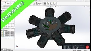 7-Cylinder Radial Engine - SolidWorks 2017 Training - Assembly