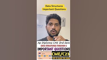 Data Structures Important Questions 💯 C23 3rd sem CSE important questions