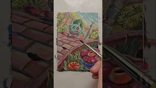 🌱 Bulbasaur Painted Pokémon Card Custom 🌿 #bulbasaur #pokemon #pokemoncards #speedpaint #pokemongo