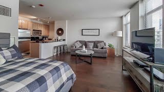 An alcove studio guest suite #604 steps from the West Loop at Echelon
