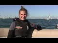 2014 North American's - 49erFX - Race 1 - Interview with Sarah Stayeart