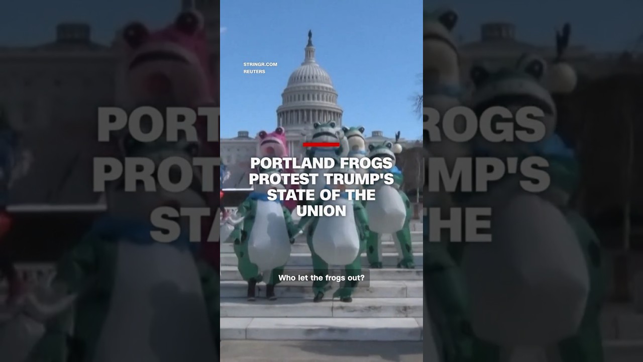 Portland frogs protest Trump’s State of the Union