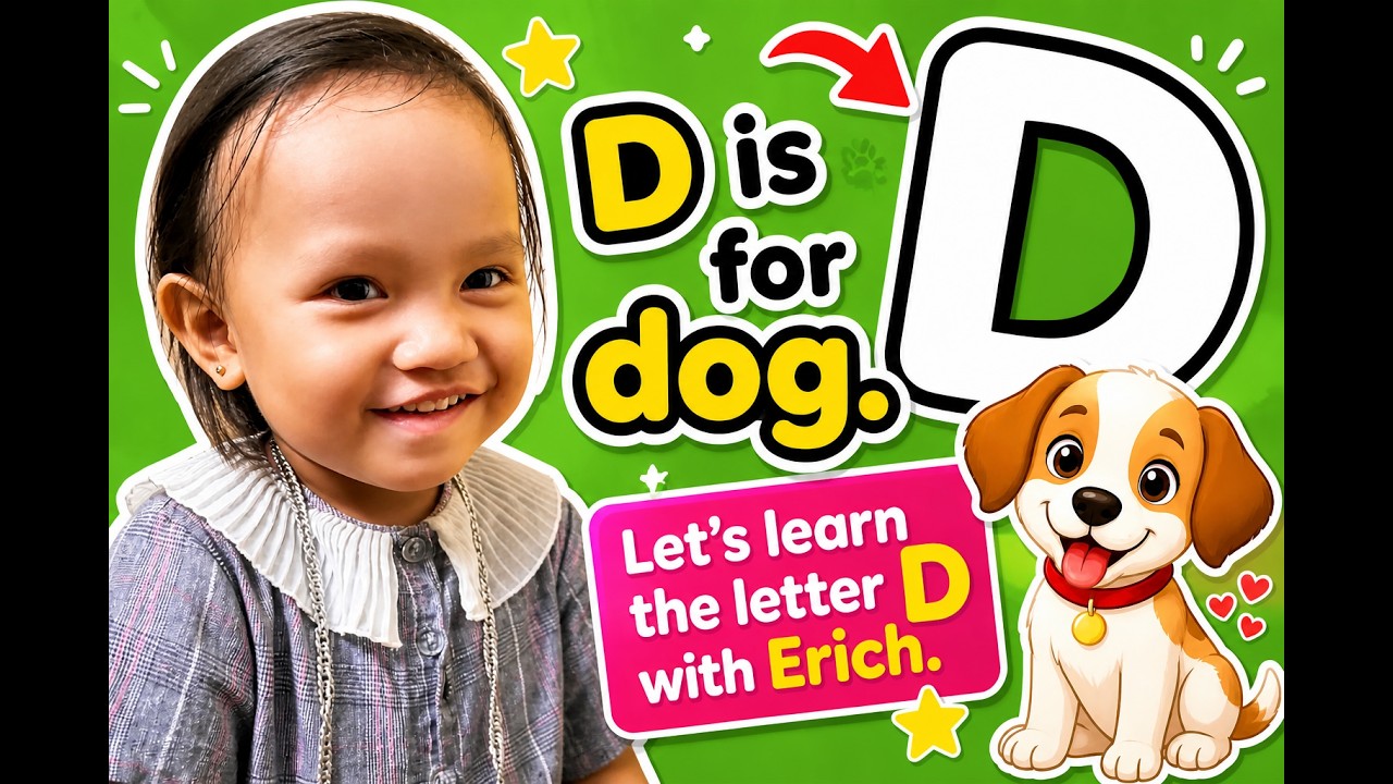 Learn D Learn Letter D | ABC for Kids | D is for Dog | Toddler Learning - YouTube