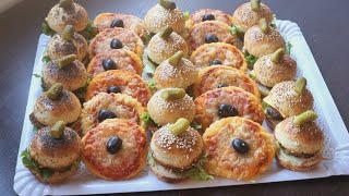 ميني برجر و ميني بيتزا بعجينة واحدة#مملحات#رمضان screenshot 4