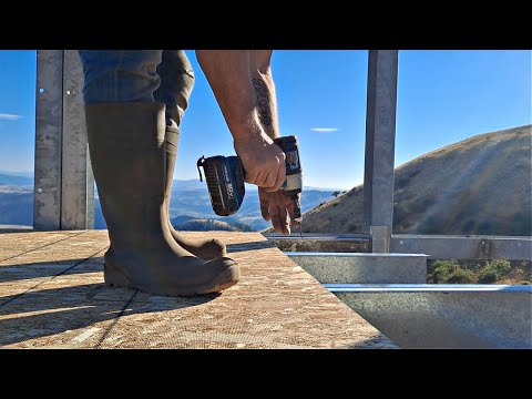 "Building an Off-Grid Cabin: Repurposing Steel Building Materials for Upper Floor Supports"