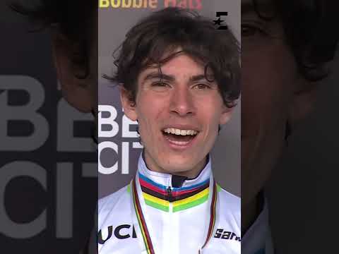 La Marseillaise pleine d'émotions pour Léo Bisiaux, champion du monde Juniors de cyclocross #shorts