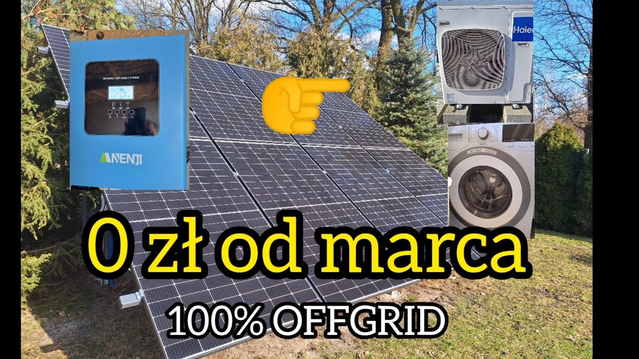 🔋☀️ Pełen OFF-GRID – grzanie, pranie, gotowanie. W MARCU ?