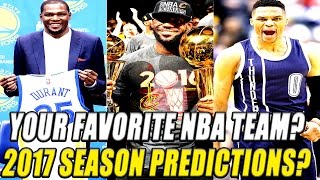 How Will Your Favorite NBA Team do in The 2017 NBA Season?